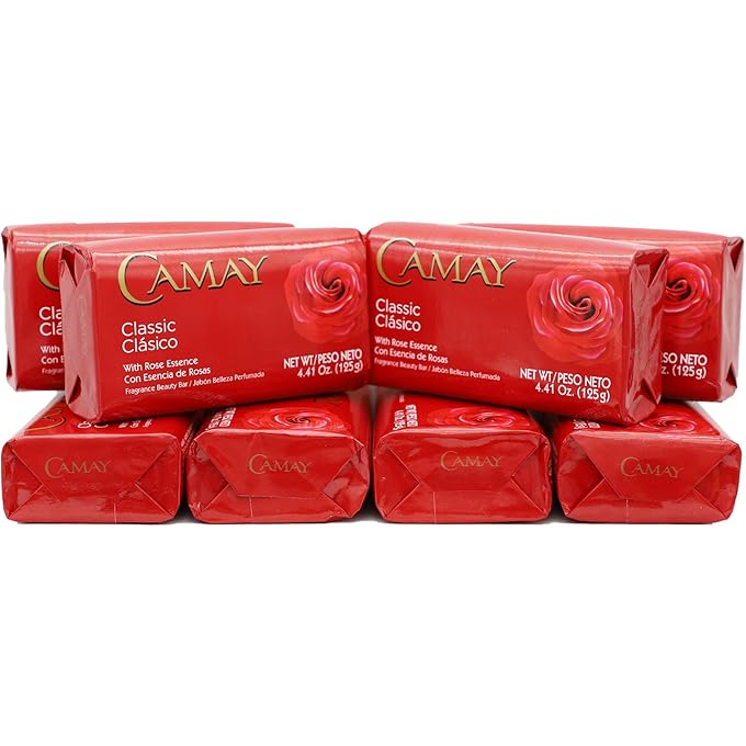 Camay Classic Bar Soap, Rose Essence, 8-Pack of 4.41 Oz Each Soap, 8 Bar Soaps. - Image 1
